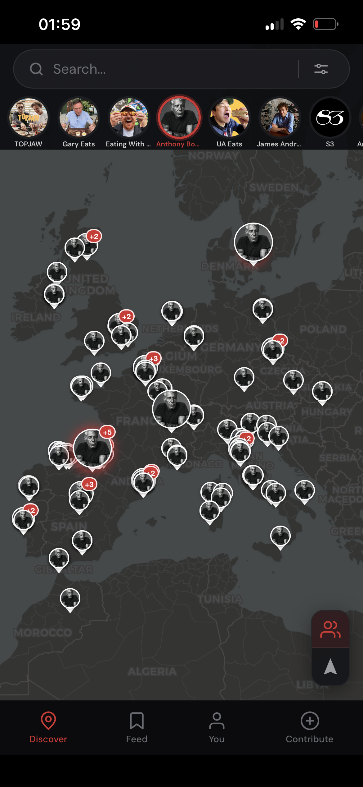 Map with pins